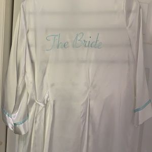 Medium BRIDE WHITE ROBE worn once EUC. 100% poly